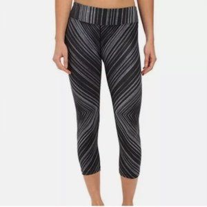 prAna Geometric Roxanne Capri Leggings Grey/Black Mid-Rise Workout Yoga Size XS